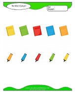 okul öncesi çocuklar için Renkleri Eşleştir çalışma sayfaları